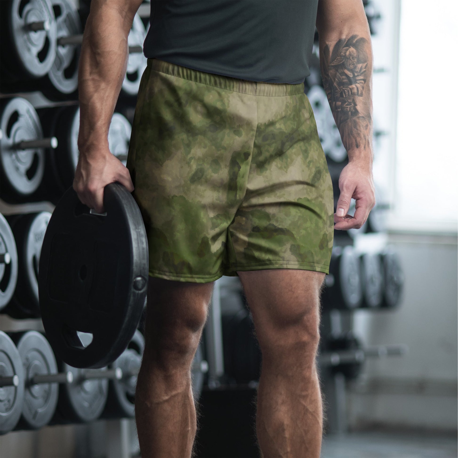 Russian Ataka FG (Green Moss) CAMO Unisex Athletic Long Shorts - 2XS