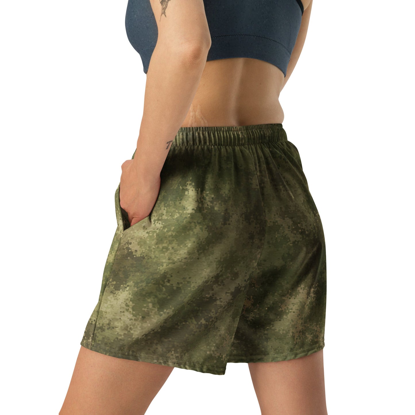 Russian Ataka FG (Green Moss) CAMO Unisex Athletic Long Shorts
