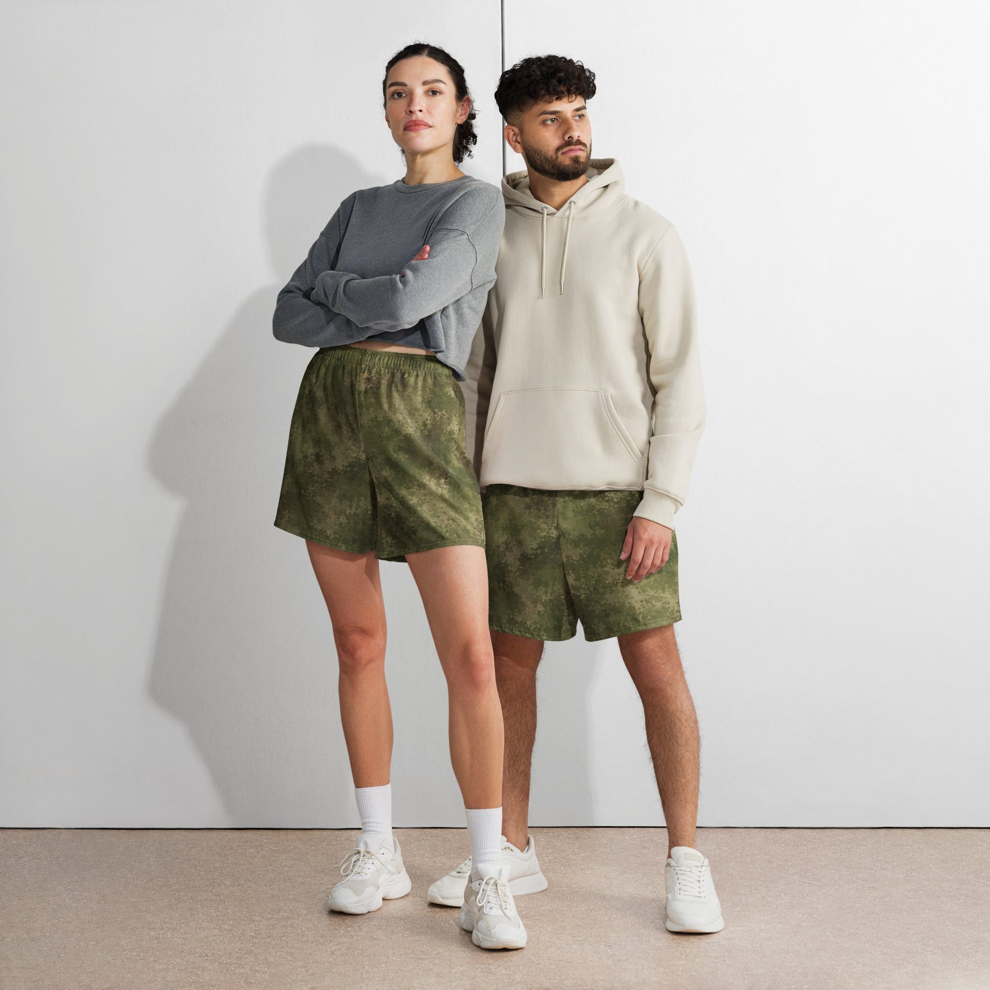 Russian Ataka FG (Green Moss) CAMO Unisex Athletic Long Shorts