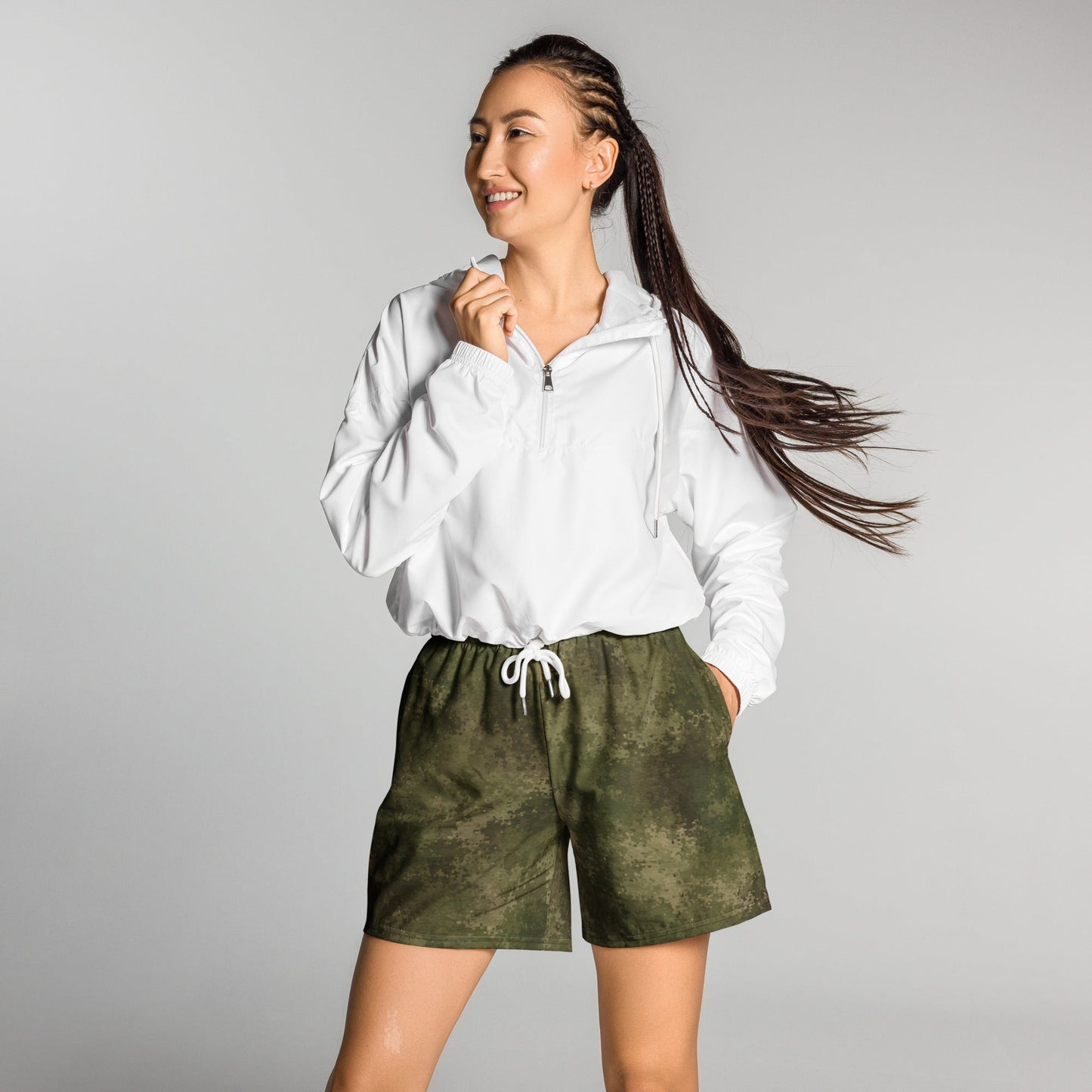 Russian Ataka FG (Green Moss) CAMO Unisex Athletic Long Shorts