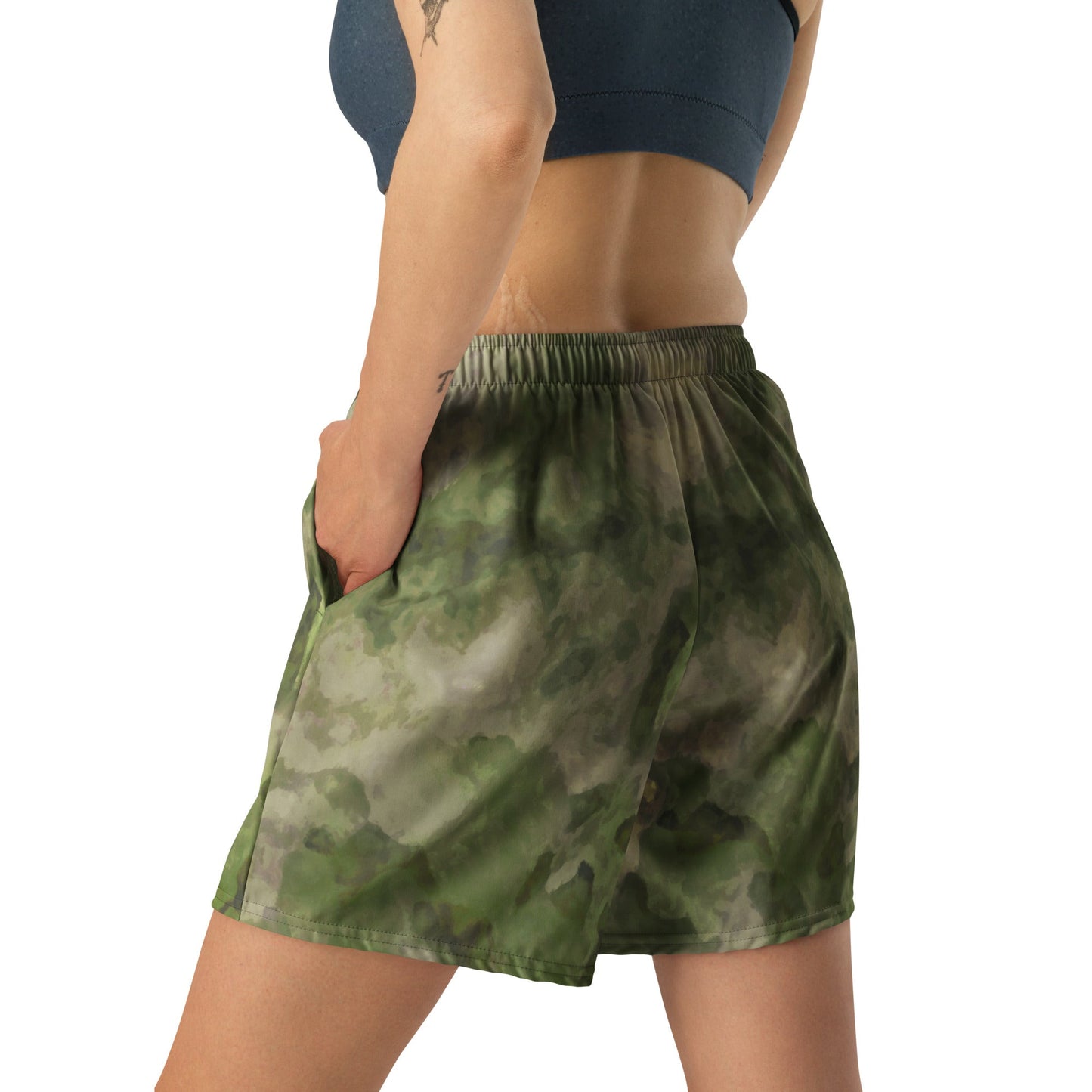 Russian Ataka FG (Green Moss) CAMO Unisex Athletic Long Shorts