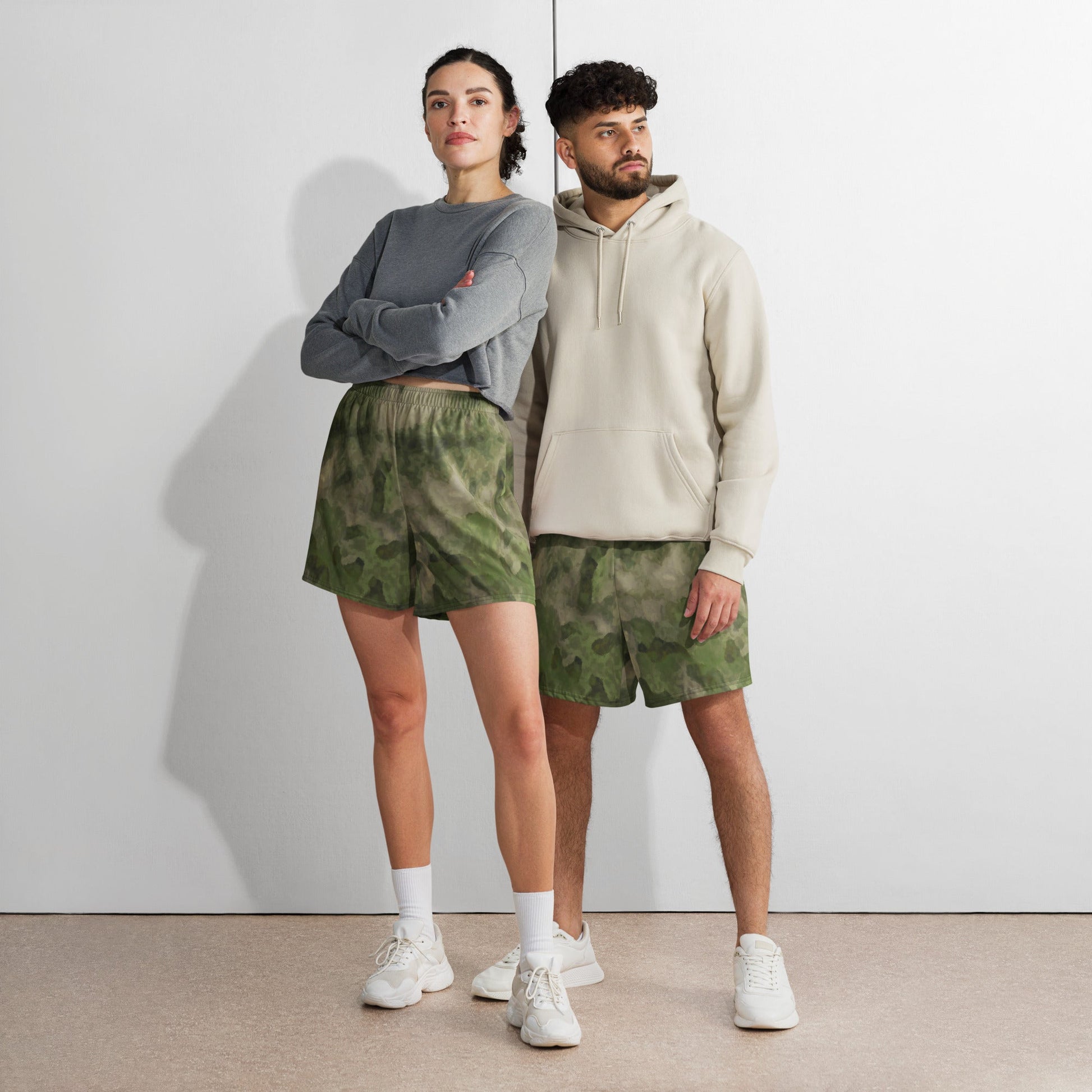 Russian Ataka FG (Green Moss) CAMO Unisex Athletic Long Shorts