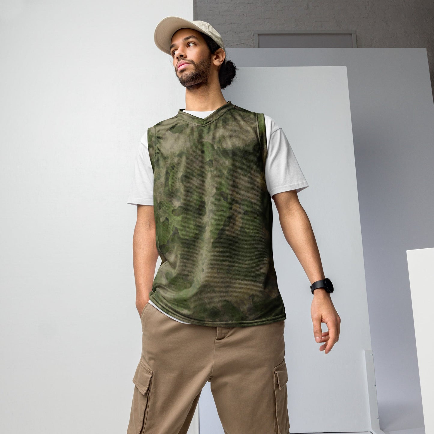 Russian Ataka FG (Green Moss) CAMO Unisex Basketball Jersey - 2XS