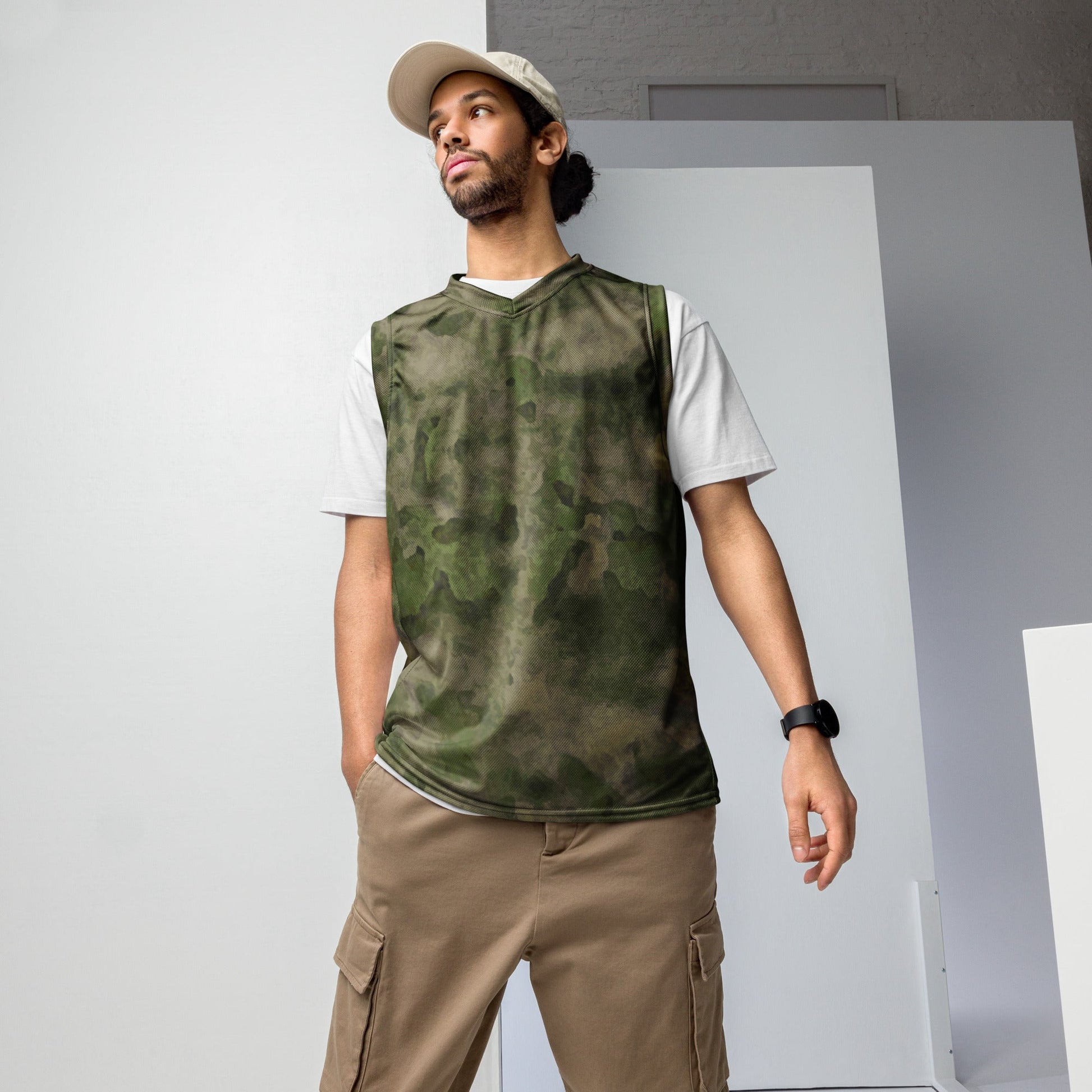 Russian Ataka FG (Green Moss) CAMO Unisex Basketball Jersey - 2XS