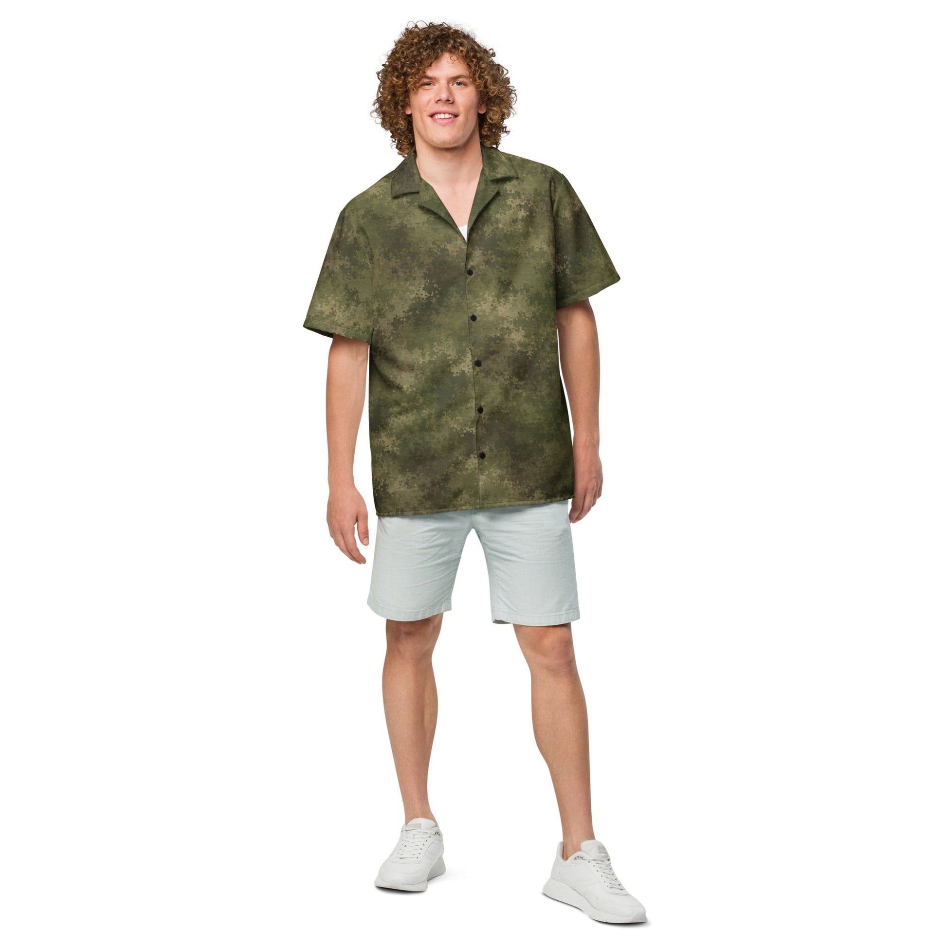 Russian Ataka FG (Green Moss) CAMO Unisex Short-Sleeve Button Shirt