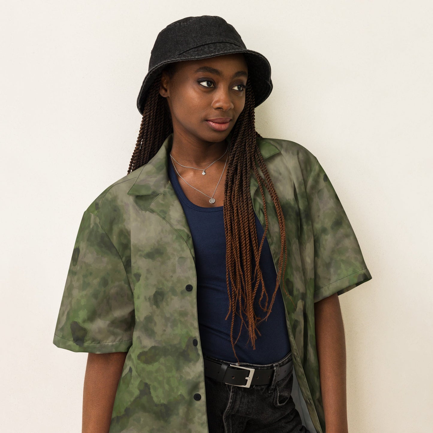 Russian Ataka FG (Green Moss) CAMO Unisex Short-Sleeve Button Shirt