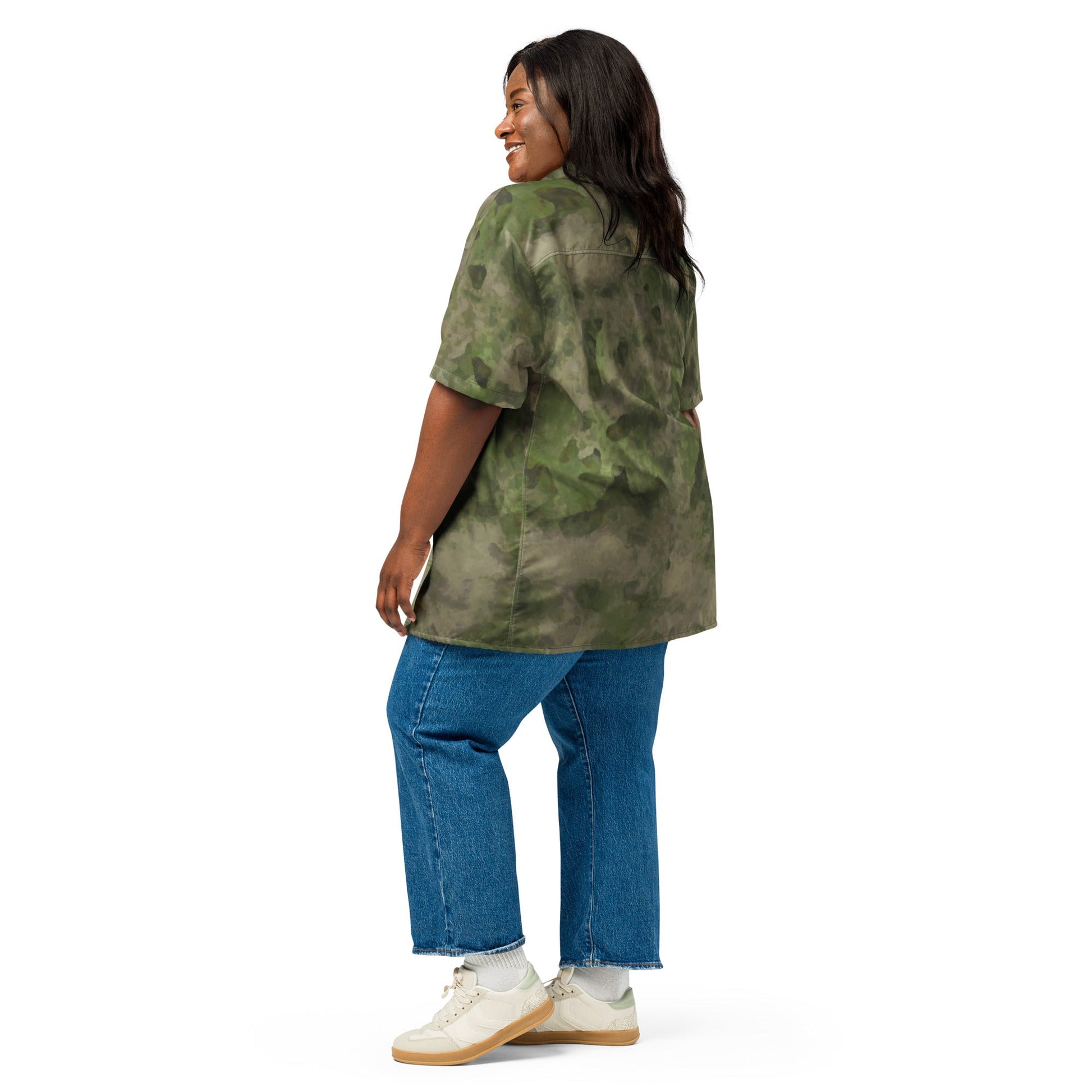 Russian Ataka FG (Green Moss) CAMO Unisex Short-Sleeve Button Shirt