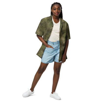 Russian Ataka FG (Green Moss) CAMO Unisex Short-Sleeve Button Shirt