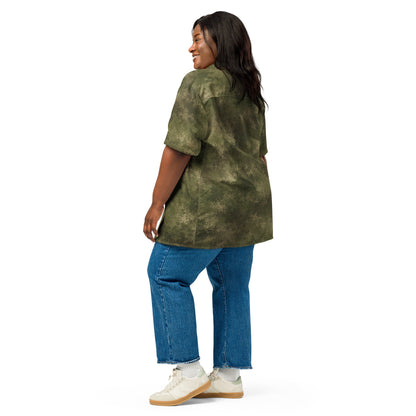 Russian Ataka FG (Green Moss) CAMO Unisex Short-Sleeve Button Shirt