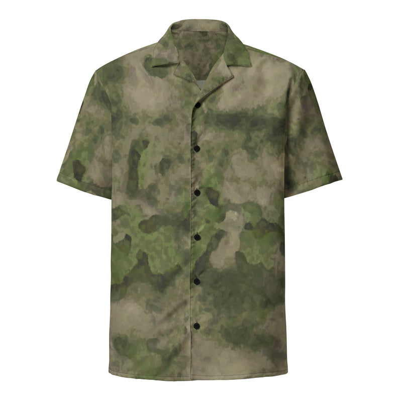 Ataka FG Green Moss Russian CAMO Unisex Short-Sleeve Button Shirt - Button-Up
