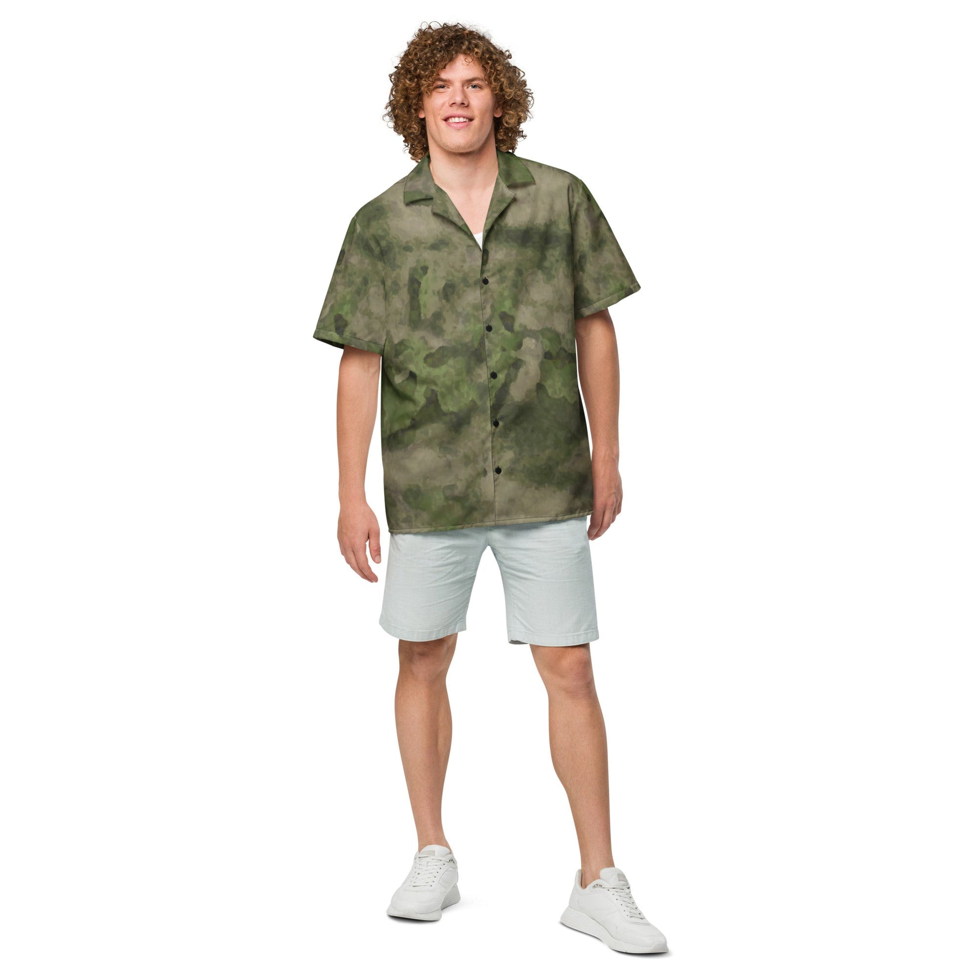 Russian Ataka FG (Green Moss) CAMO Unisex Short-Sleeve Button Shirt