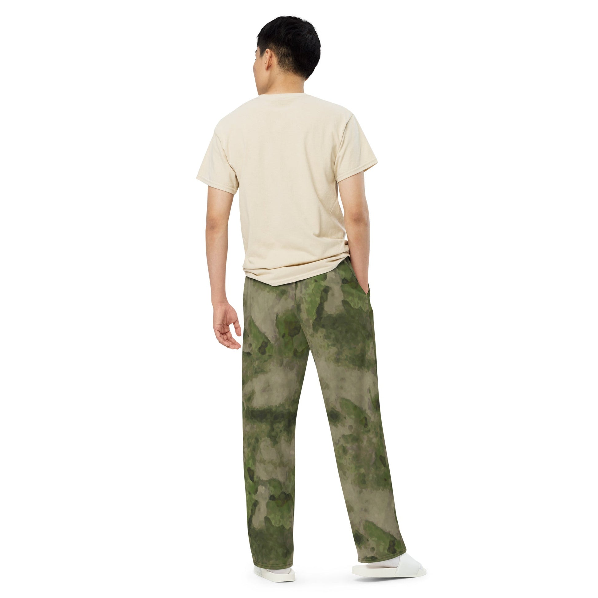 Russian Ataka FG (Green Moss) CAMO Unisex Wide-Leg Leisure Pants