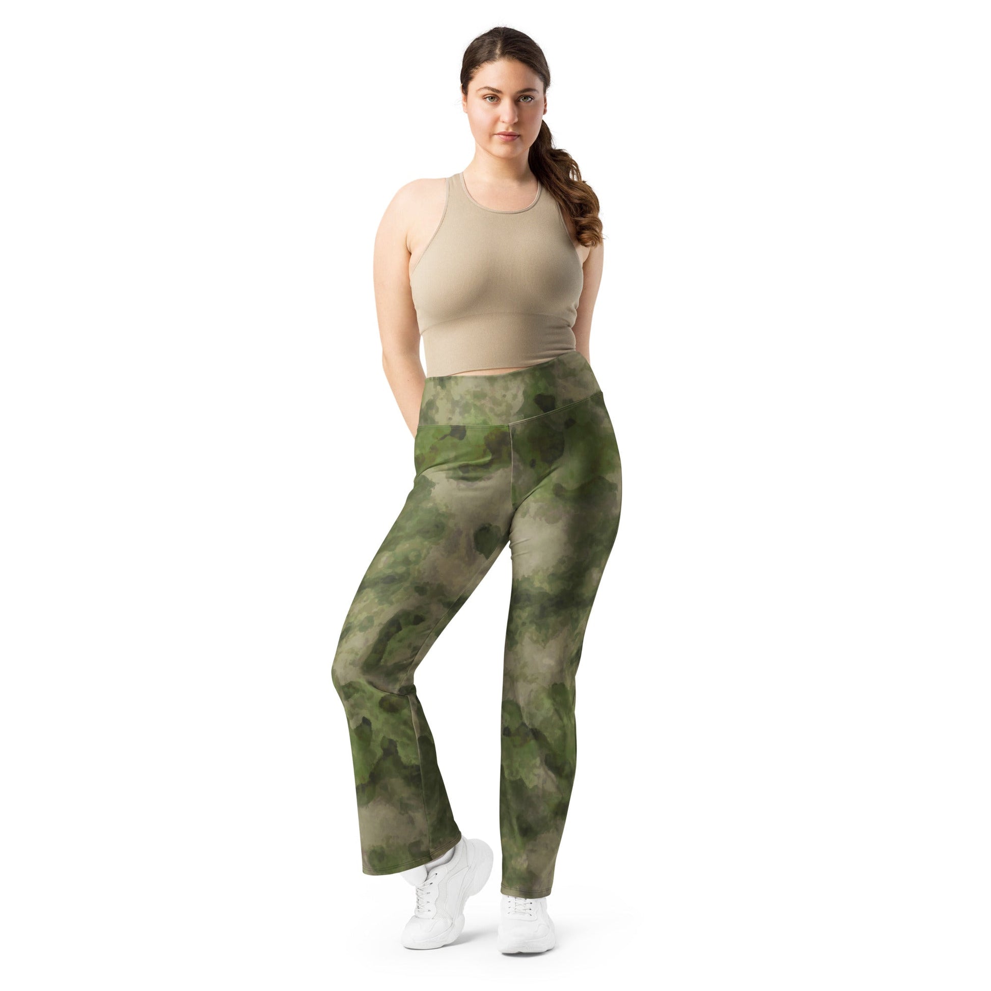 Russian Ataka FG (Green Moss) CAMO Womens Flare Leggings