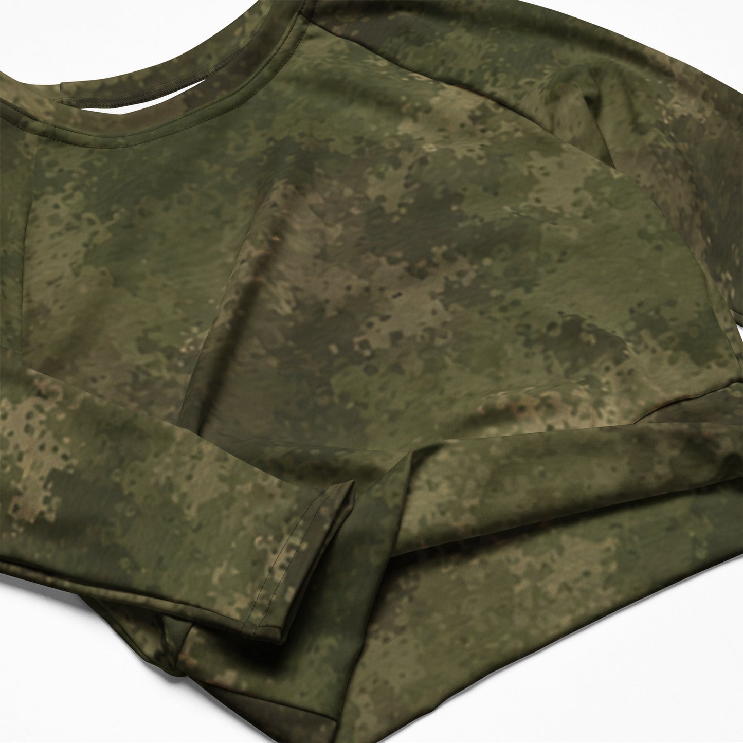 Moss Phantom CAMO Womens Long-Sleeve Crop Top