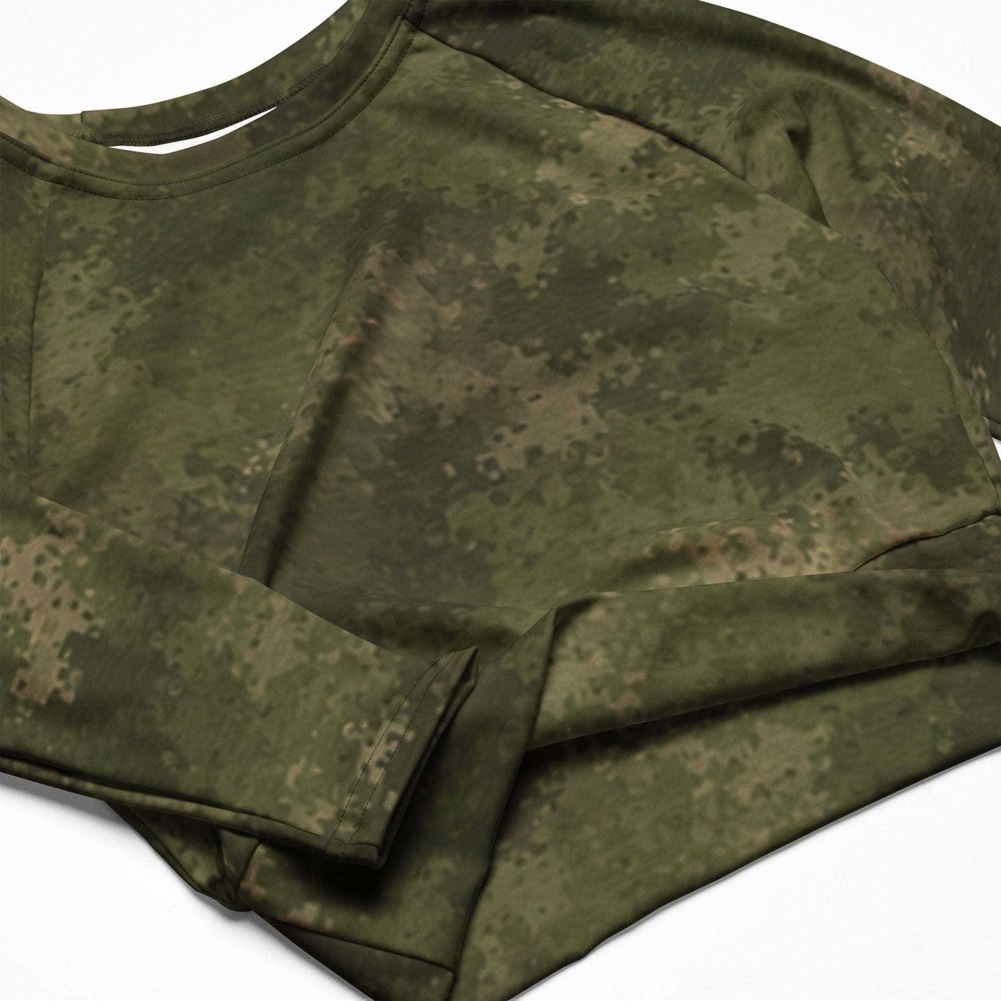 Moss Phantom CAMO Womens Long-Sleeve Crop Top