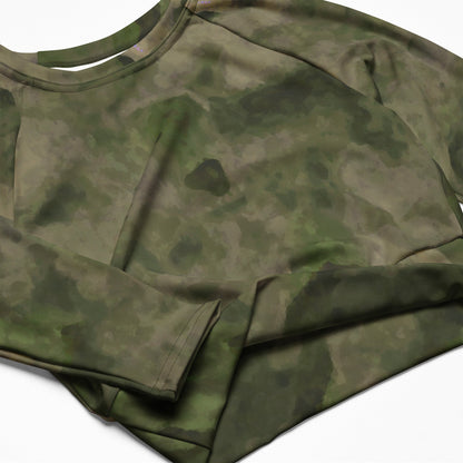 Russian Ataka FG (Green Moss) CAMO Womens Long-Sleeve Crop Top