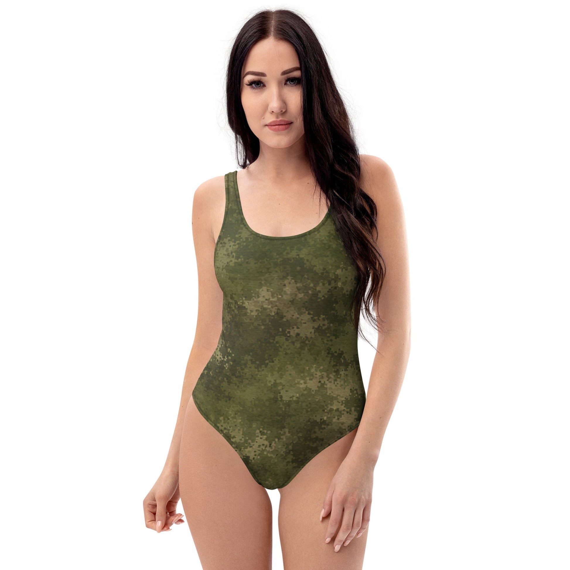 Russian Ataka FG (Green Moss) CAMO Womens One-Piece Swimsuit - XS