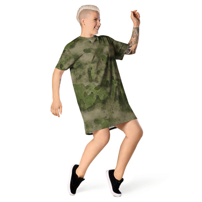 Russian Ataka FG (Green Moss) CAMO Womens T-Shirt Dress