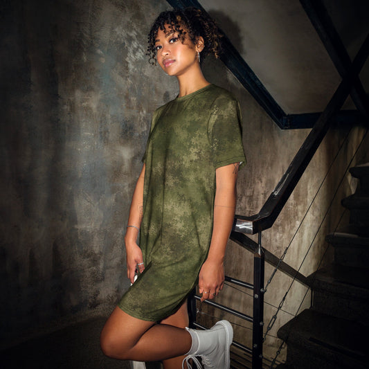 Moss Phantom CAMO Womens T-Shirt Dress - 2XS