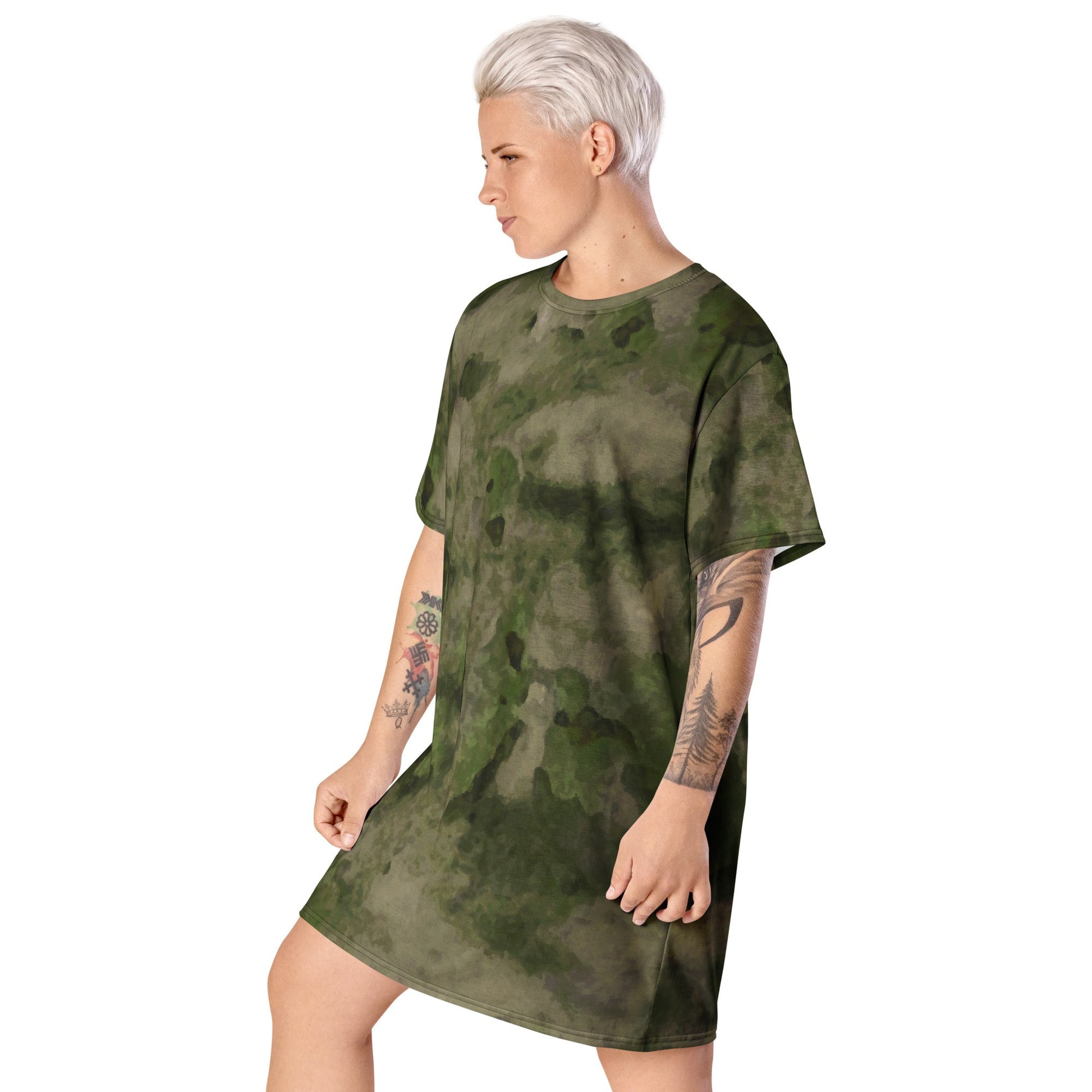 Russian Ataka FG (Green Moss) CAMO Womens T-Shirt Dress