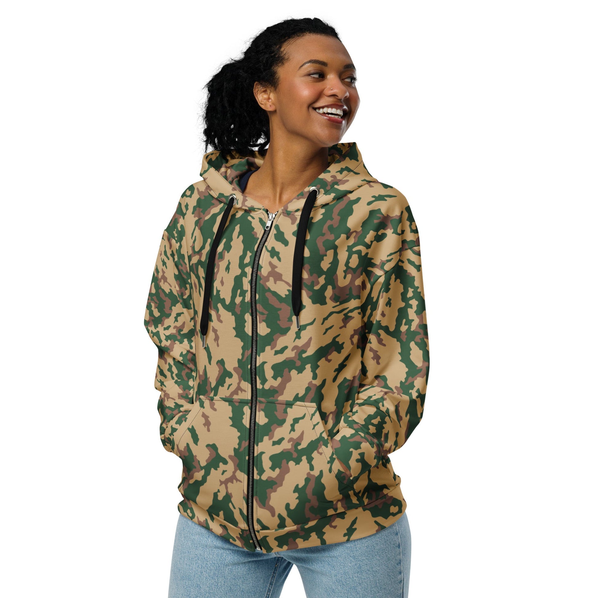 Russian Barvikha Desert CAMO Unisex zip hoodie - Zip Hoodies