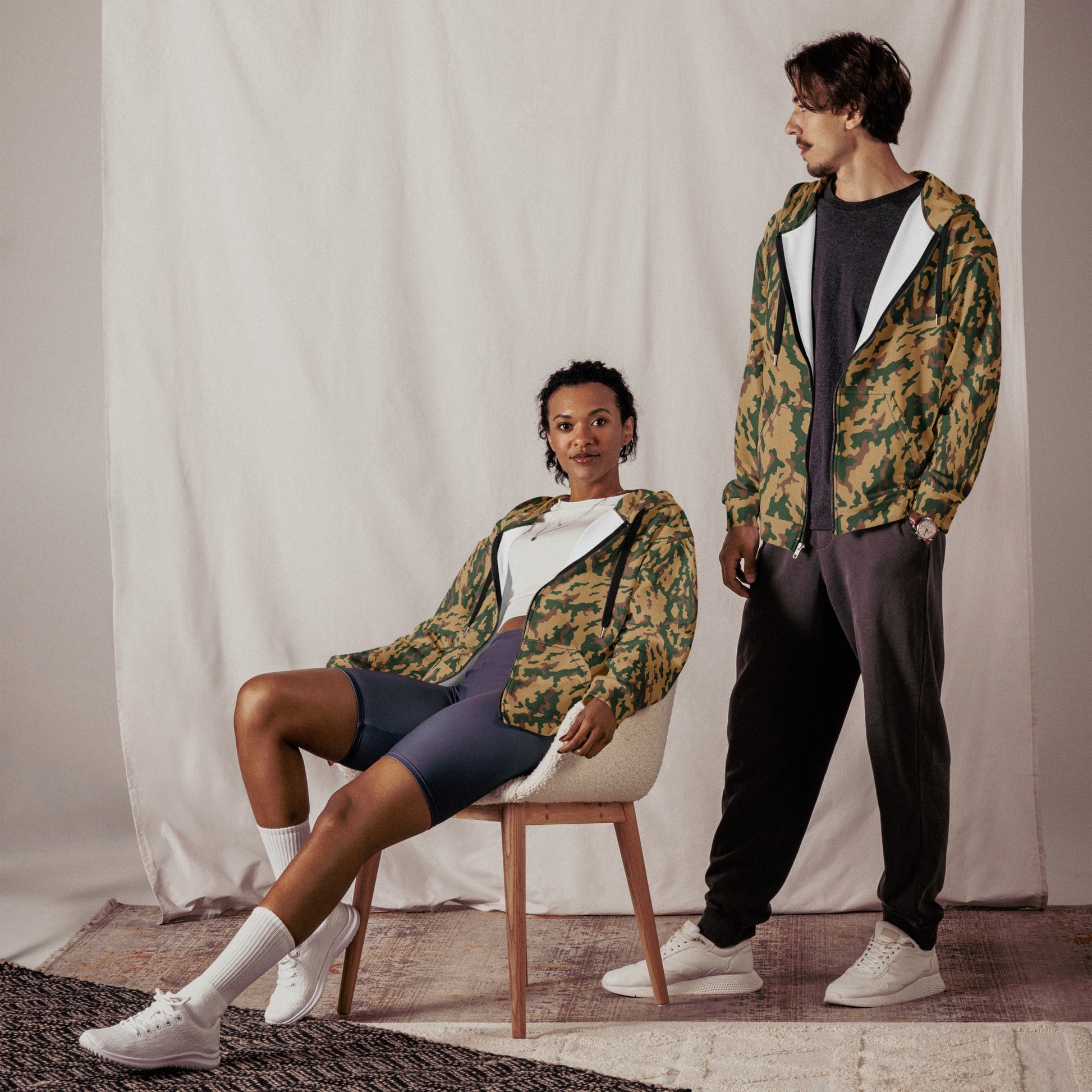 Russian Barvikha Desert CAMO Unisex zip hoodie - Zip Hoodies