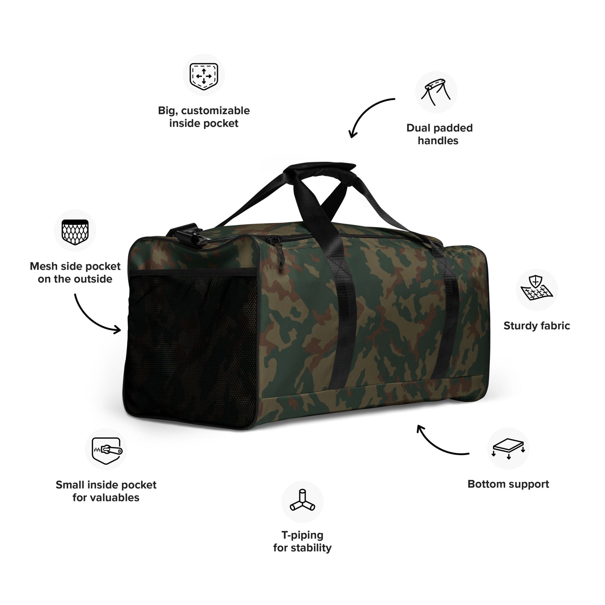 Russian Barvikha Mountain CAMO Duffle Bag