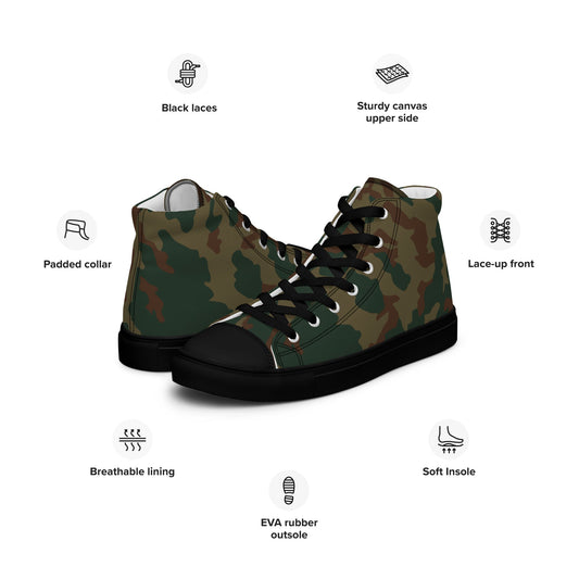 Russian Barvikha Mountain CAMO Mens high top canvas shoes - High Top Canvas Shoes