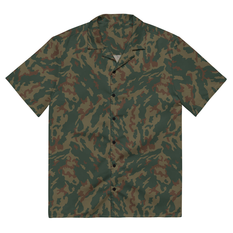 Barvikha Mountain Russian CAMO Unisex Short-Sleeve Button Shirt - 2XS - Button-Up