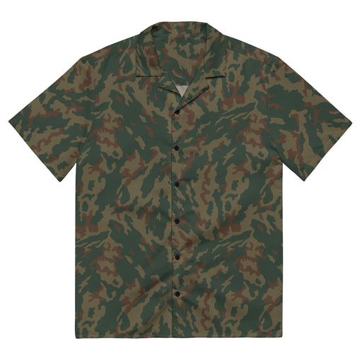 Barvikha Mountain Russian CAMO Unisex Short-Sleeve Button Shirt - 2XS - Button-Up