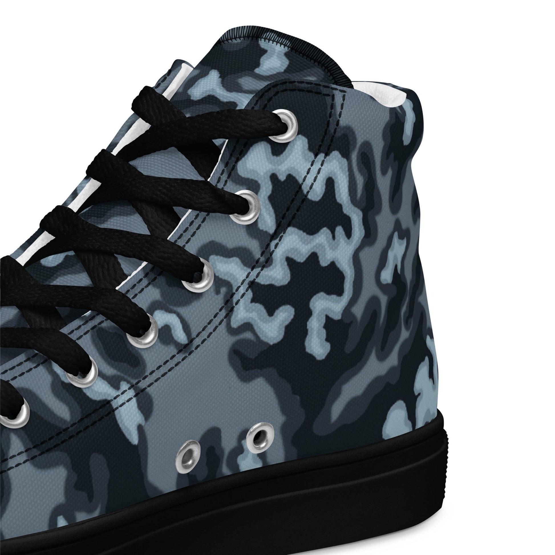 Russian Barvikha Night CAMO Mens high top canvas shoes - High Top Canvas Shoes