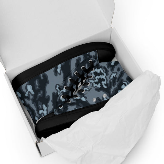 Russian Barvikha Night CAMO Mens high top canvas shoes - High Top Canvas Shoes