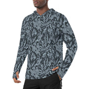 Barvikha Night Russian CAMO Mens Sunscreen Sports Hoodie With Thumb Holes