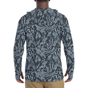 Barvikha Night Russian CAMO Mens Sunscreen Sports Hoodie With Thumb Holes - S / White