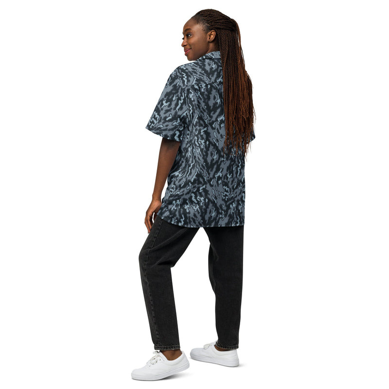 Barvikha Night Russian CAMO Unisex Short-Sleeve Button Shirt