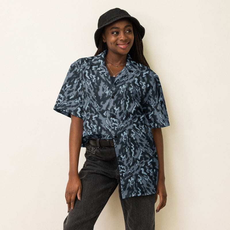 Barvikha Night Russian CAMO Unisex Short-Sleeve Button Shirt