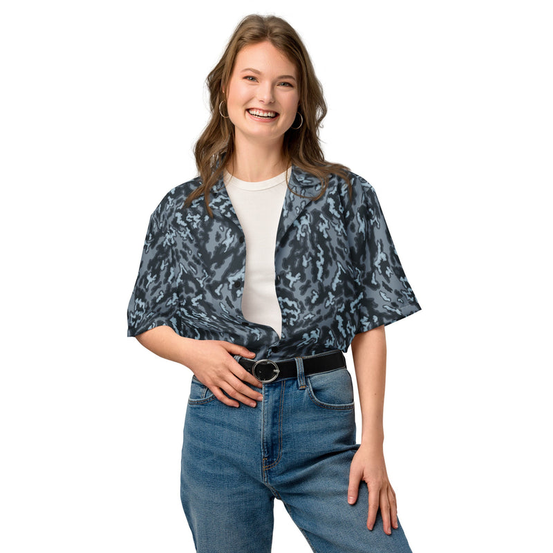 Barvikha Night Russian CAMO Unisex Short-Sleeve Button Shirt