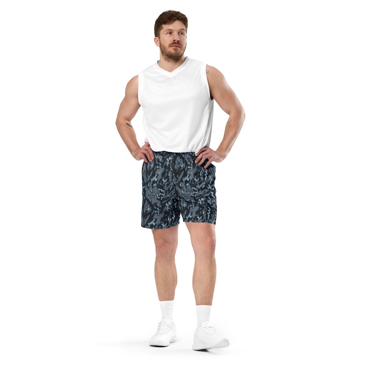 Russian Barvikha Night CAMO Unisex mesh shorts - Mesh Shorts