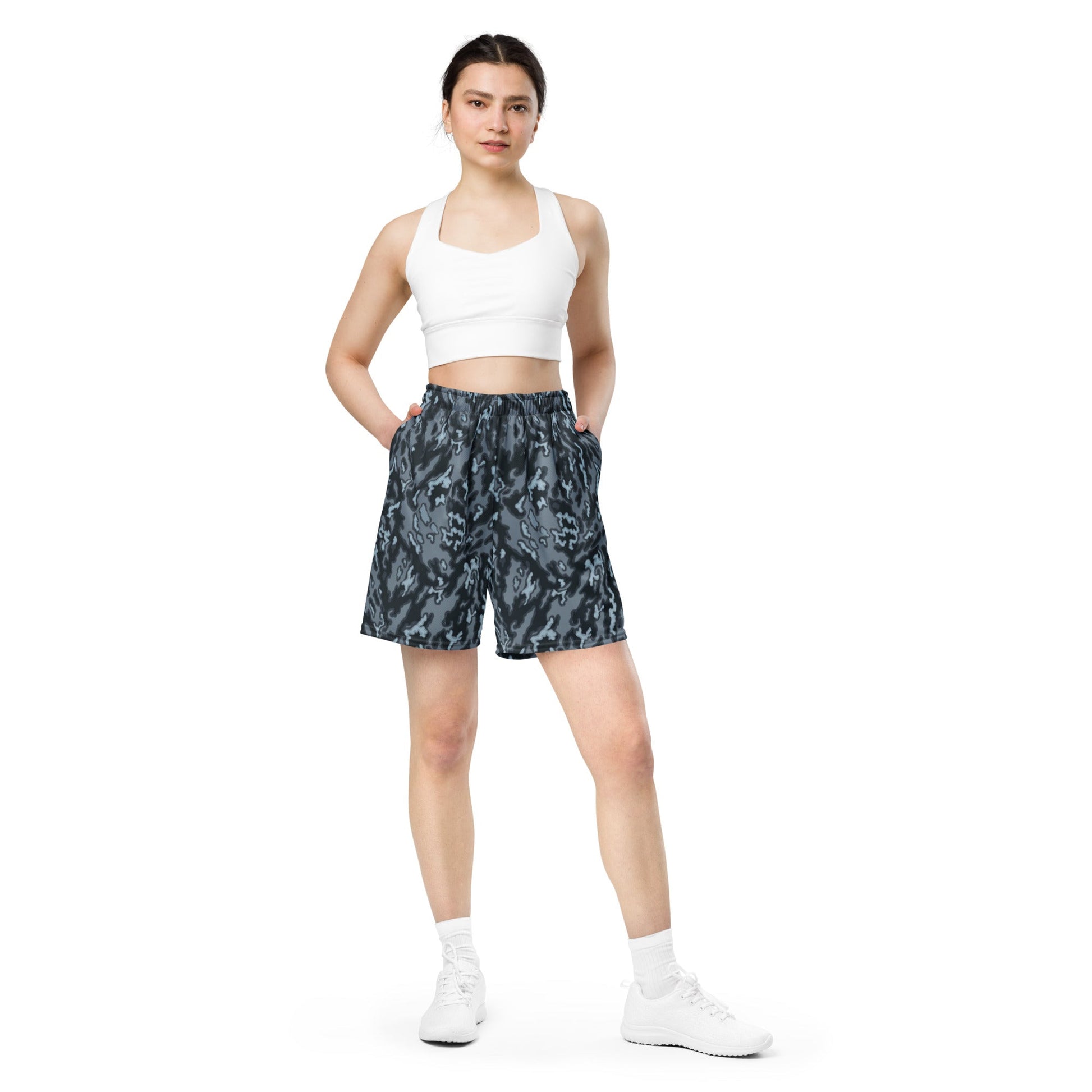 Russian Barvikha Night CAMO Unisex mesh shorts - Mesh Shorts