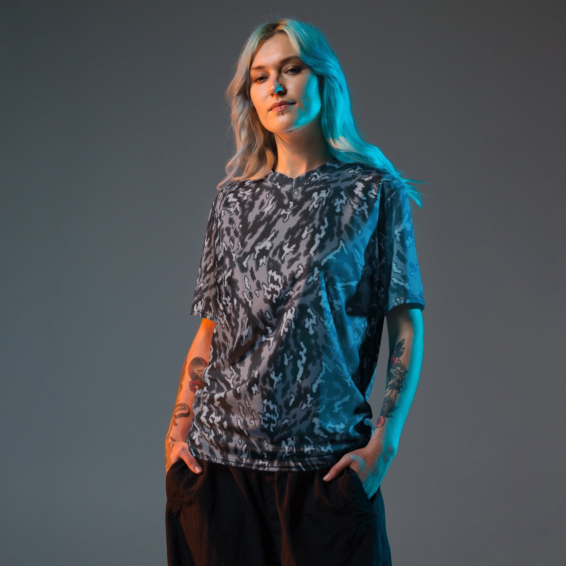 Russian Barvikha Night CAMO unisex sports jersey - Sports Jerseys