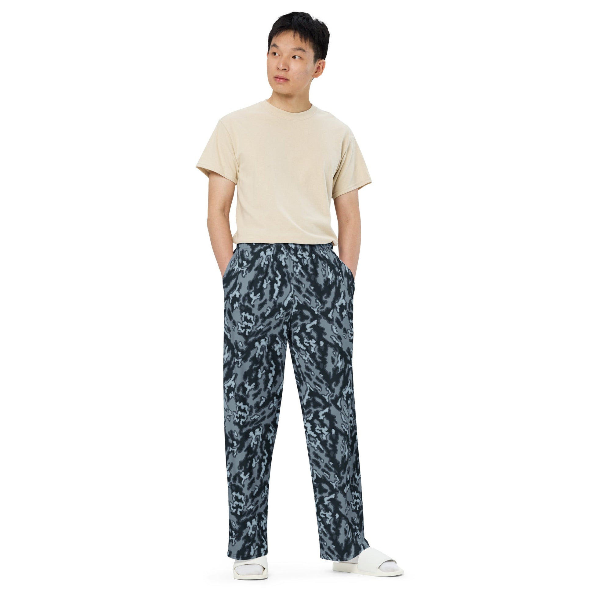 Russian Barvikha Night CAMO unisex wide-leg pants - Wide-leg Pants