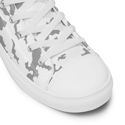Russian Barvikha Red Dawn Snow Movie CAMO Mens high top canvas shoes - High Top Canvas Shoes