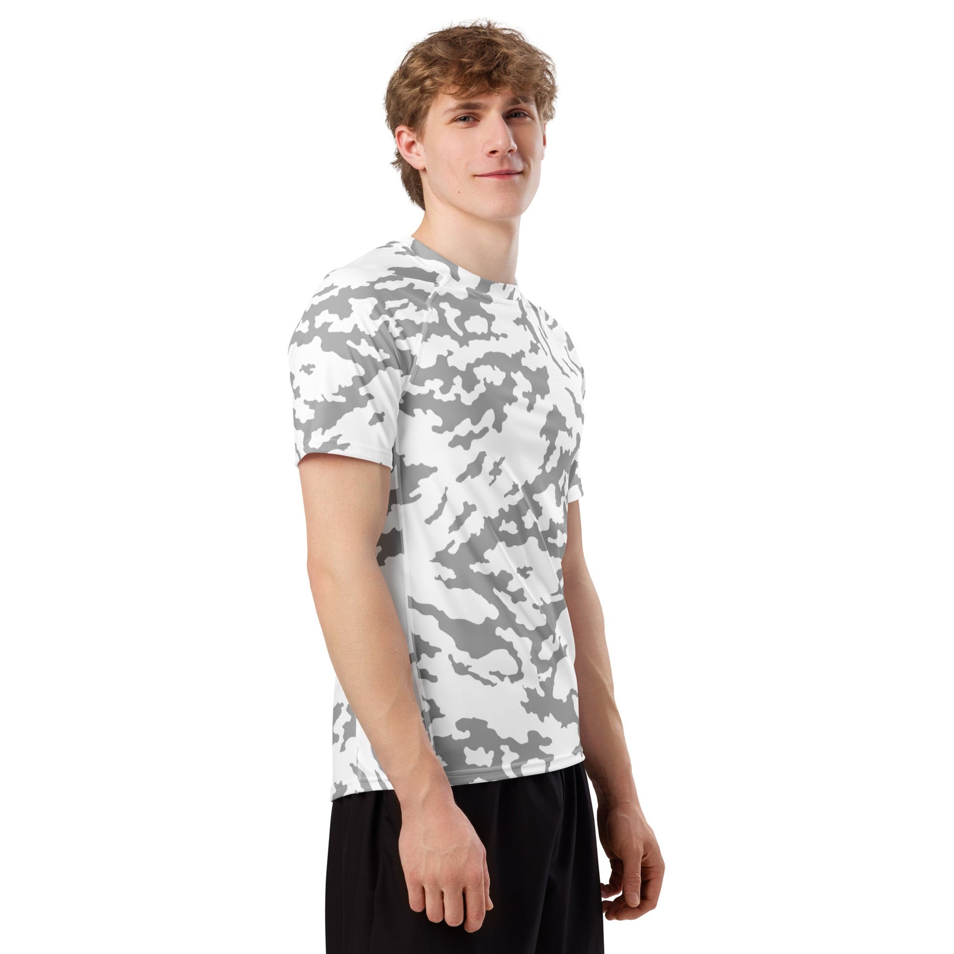 Russian Barvikha Red Dawn Snow Movie CAMO Mens Short-Sleeve Rash Guard