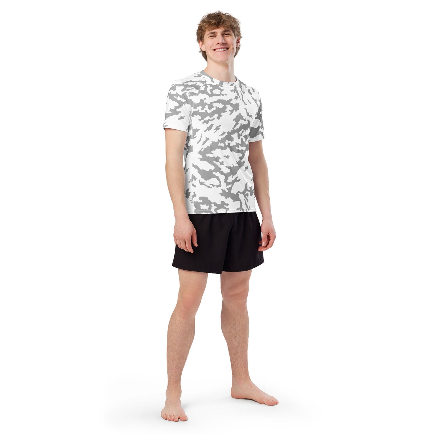 Russian Barvikha Red Dawn Snow Movie CAMO Mens Short-Sleeve Rash Guard