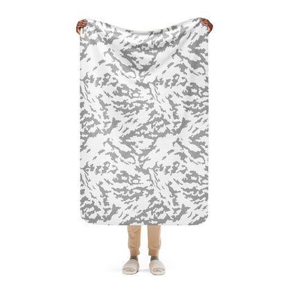 Russian Barvikha Red Dawn Snow Movie CAMO Sherpa blanket - 37″×57″ - Blankets