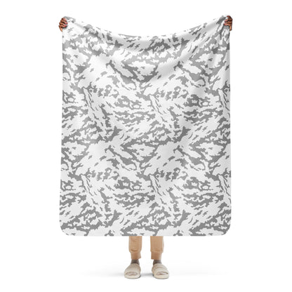 Russian Barvikha Red Dawn Snow Movie CAMO Sherpa blanket - 50″×60″ - Blankets