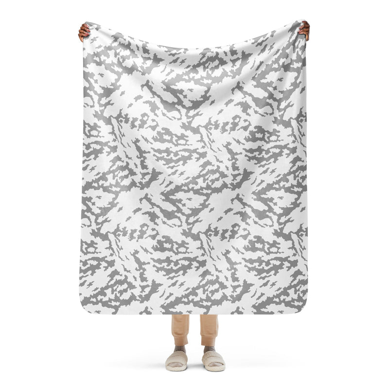 Barvikha Snow Russian CAMO Sherpa Blanket - 50″×60″