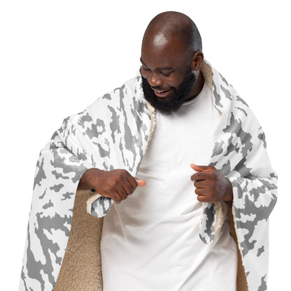 Russian Barvikha Red Dawn Snow Movie CAMO Sherpa blanket - Blankets