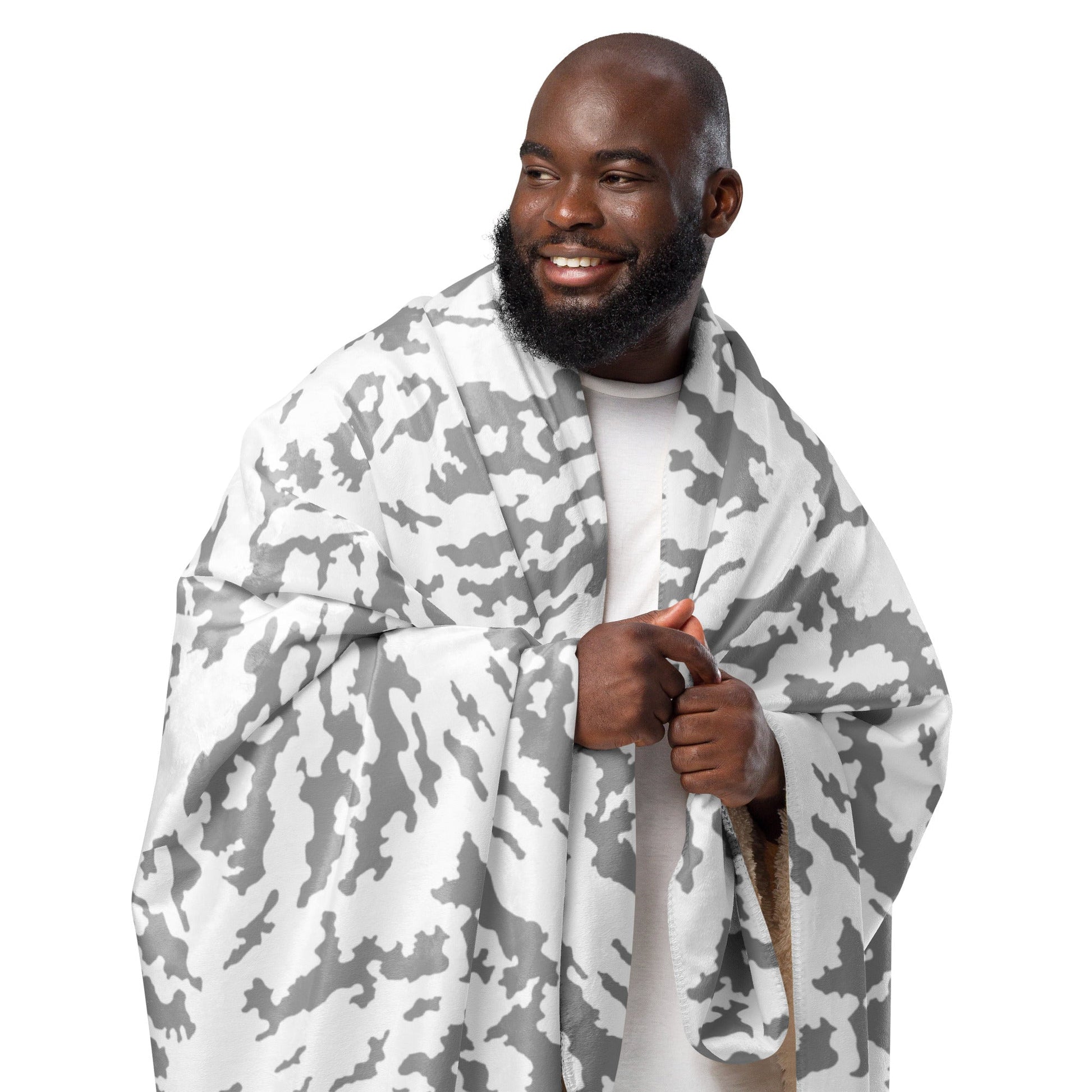 Russian Barvikha Red Dawn Snow Movie CAMO Sherpa blanket - Blankets