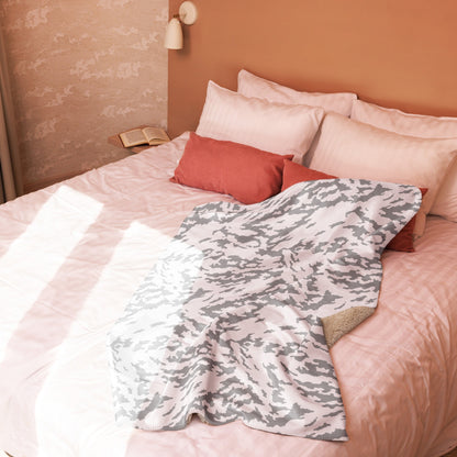 Russian Barvikha Red Dawn Snow Movie CAMO Sherpa blanket - Blankets